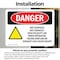Signmission Hot Surface Sign, 5 in H x 7 in W, Vinyl Decal, Hot Surface! Hot Exhaust! High OS-2PACK-DS-D-57-L-2185 - alternate 4